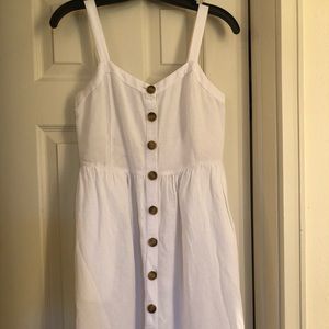 White Linen Dress
